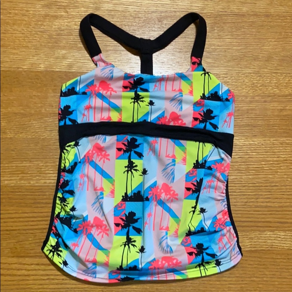 Girls California Kisses Palm Tree Tank Top Size L